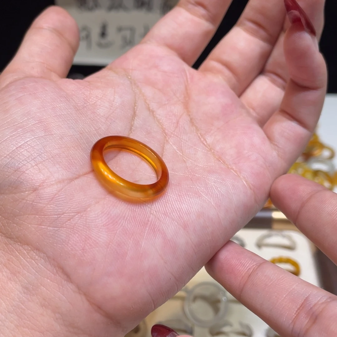玛瑙/玉髓未镶嵌戒指296号港18 默认瑕疵