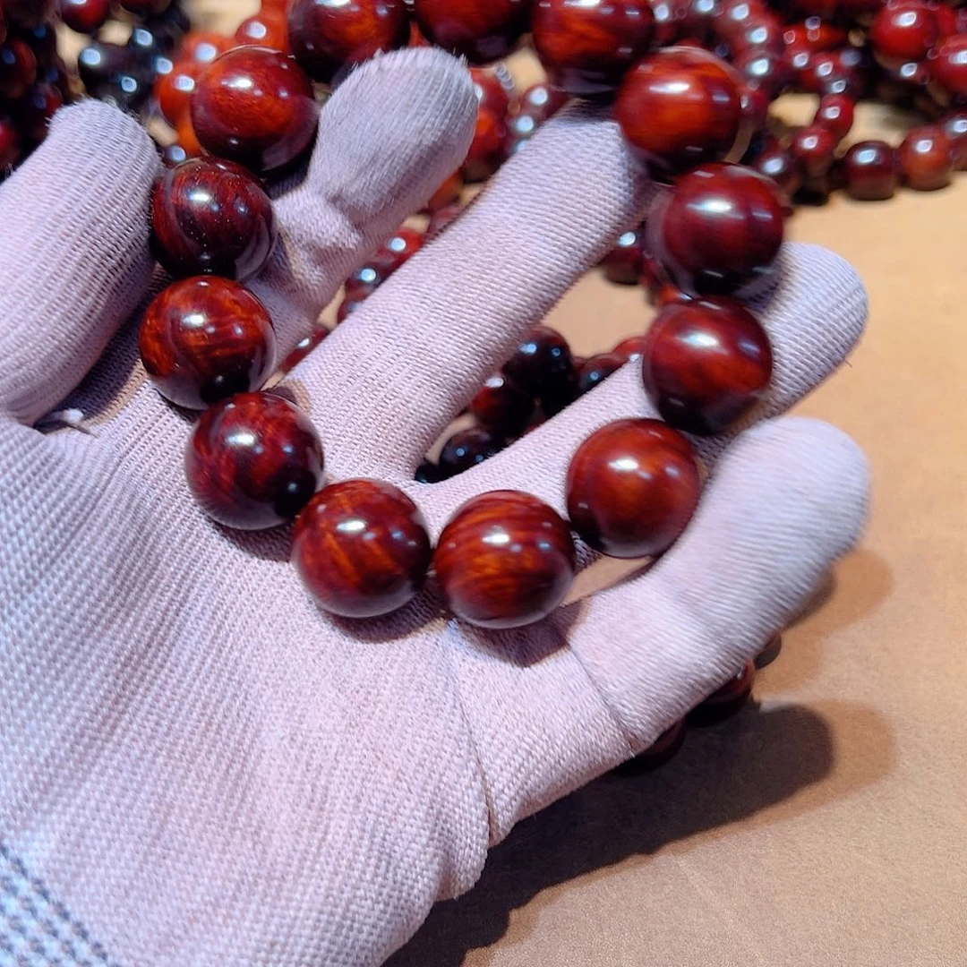 ****军小叶紫檀手串/手链1.8水波瘤疤金星238