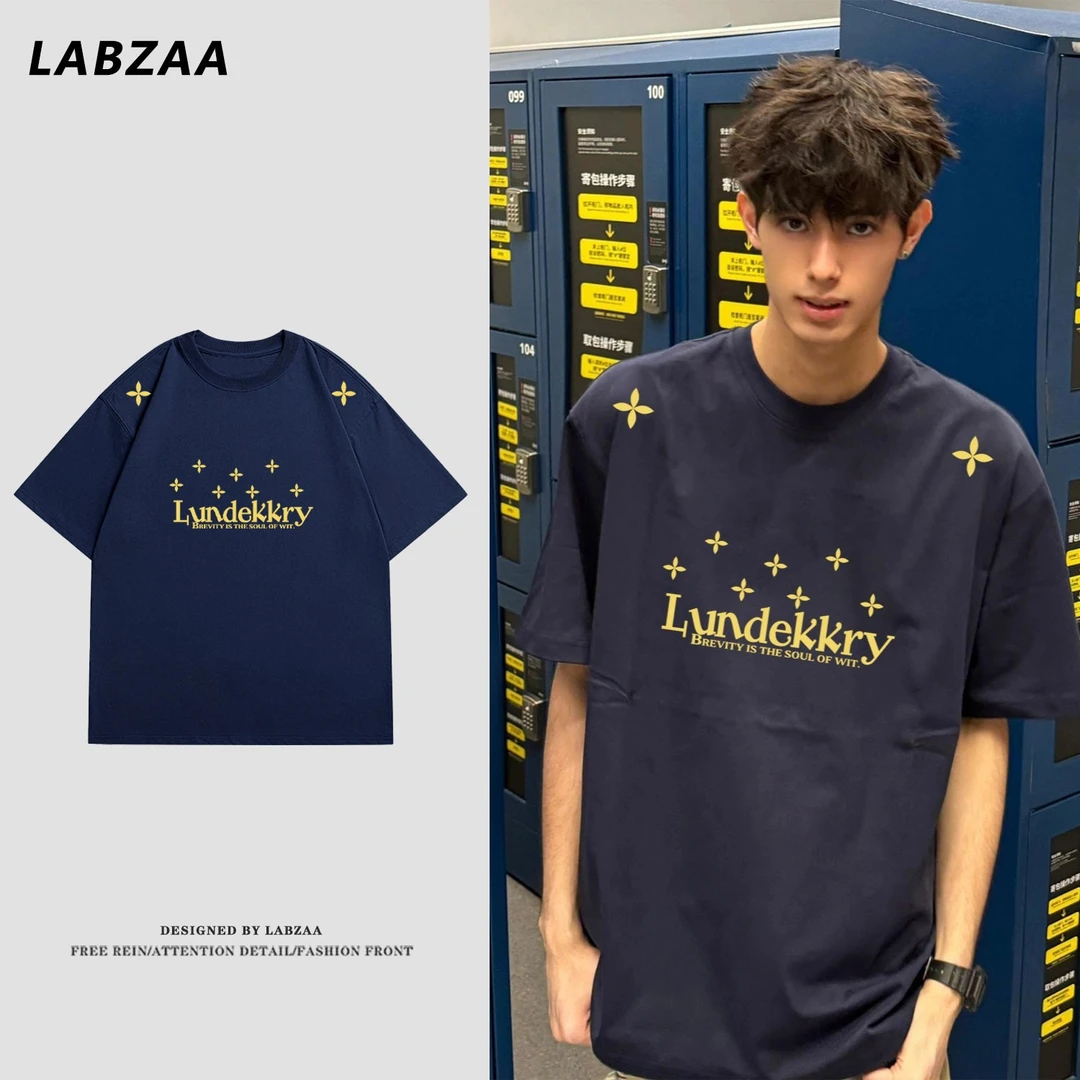 100%纯棉美式创意ins字母印花短袖T恤男女夏季宽松休闲情侣款上衣