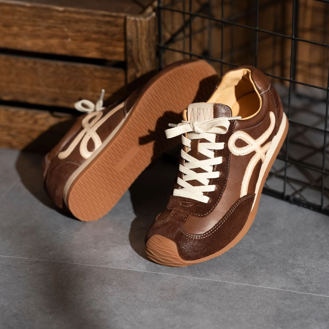 男女同款时尚休闲厚底运动鞋复古潮流秋季德训鞋7857-1&7728-1