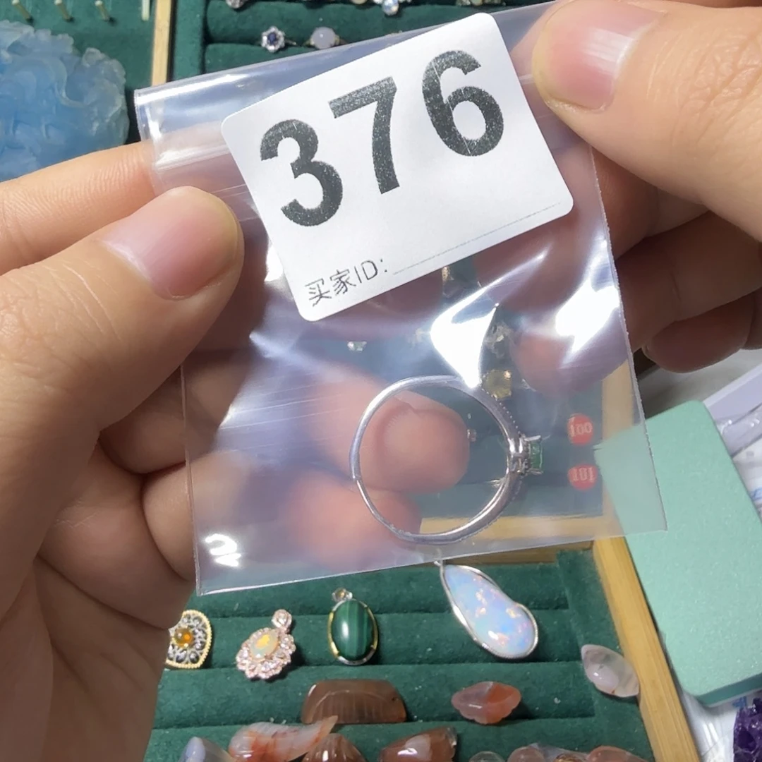 F***裳戒指银S925镶嵌祖母绿