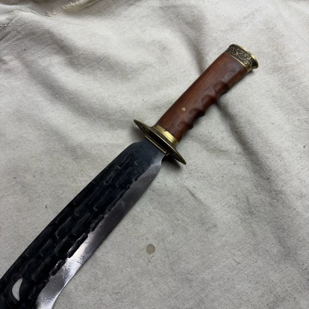 4 龙泉昊天宝剑屠龙刀高锰钢铜装木柄未开刃