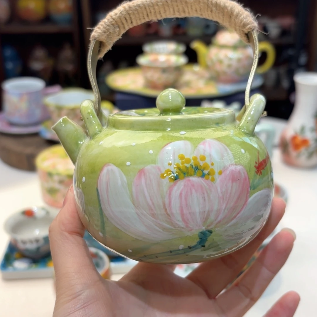 景德镇手绘高温釉下彩陶瓷茶具