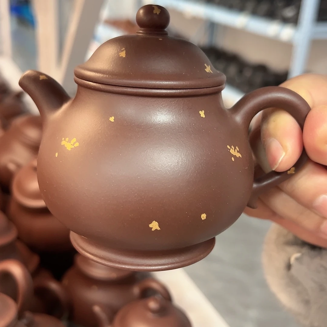 紫砂茶壶黄龙山原矿紫泥270