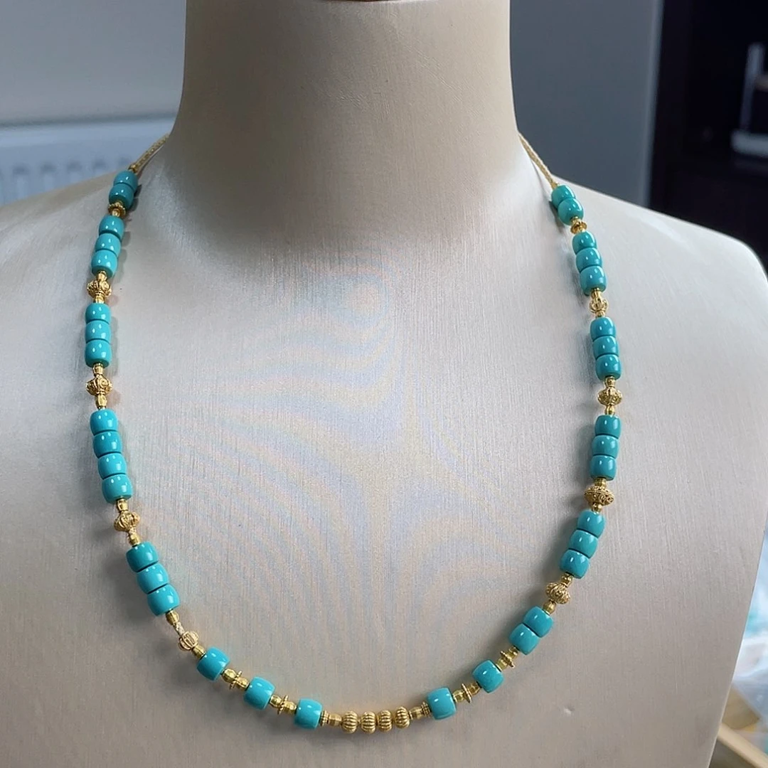 绿松石珠宝奇石18K金镶嵌