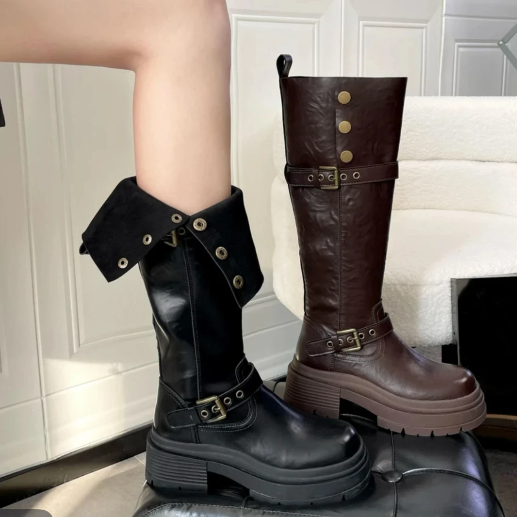 君君加绒两穿长筒靴跟高5厘米左右2930