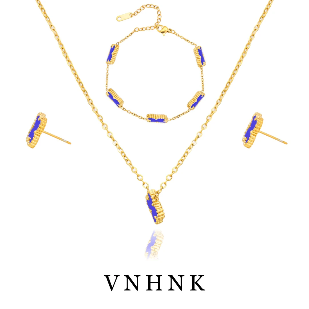 钛钢项链 美可儿   M215  金色(24cm49cm)耳环手链项链套装