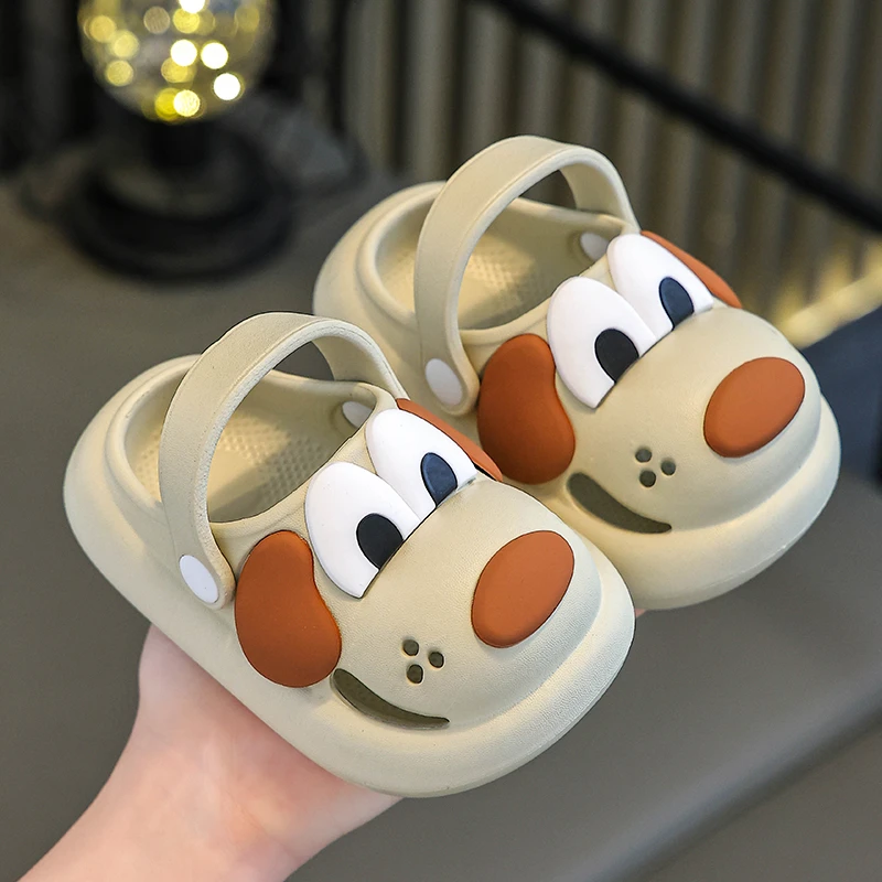 宝宝拖鞋男童小狗夏季家居婴幼儿女童小孩软底洗澡防滑儿童洞洞鞋