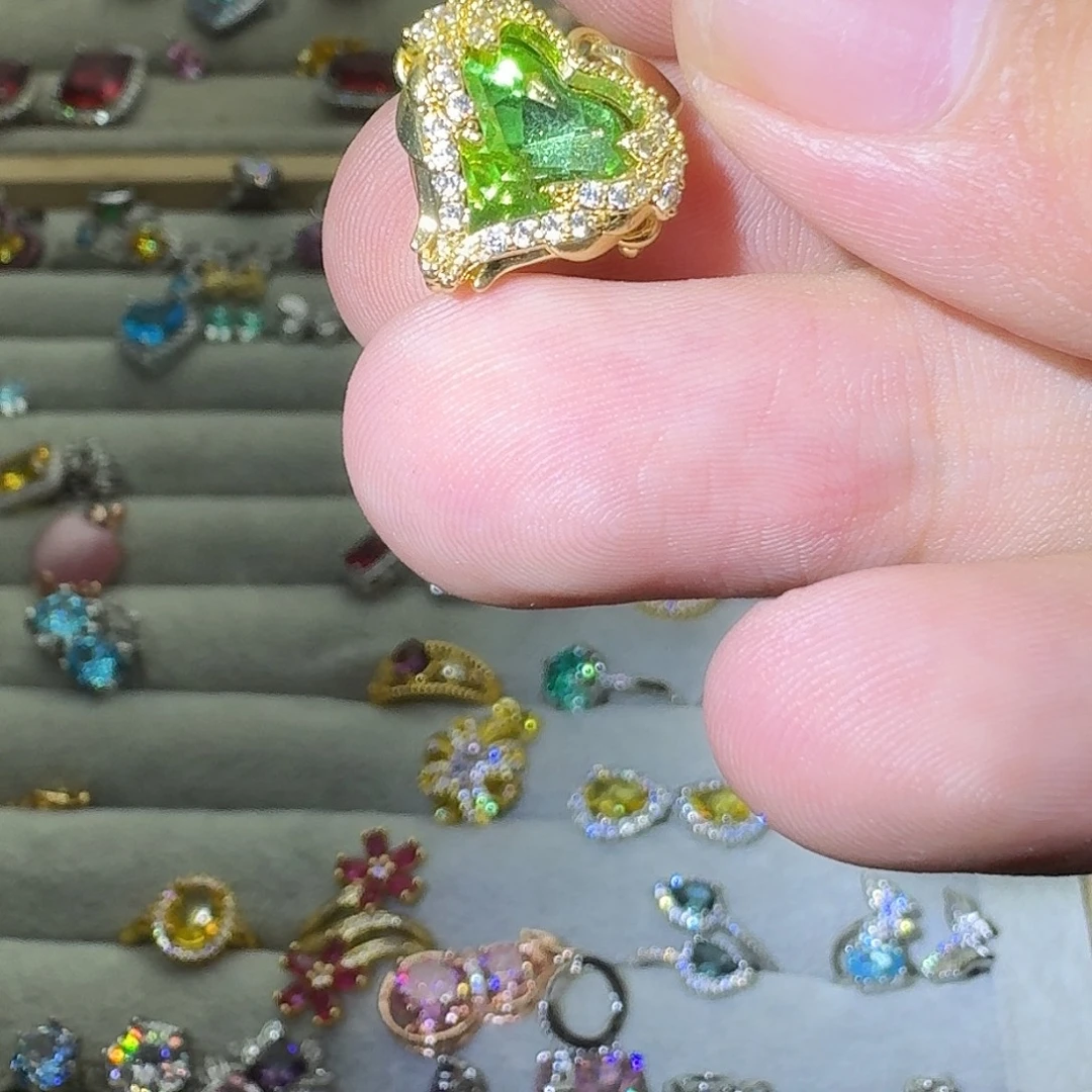 戒指水晶银S925镶嵌