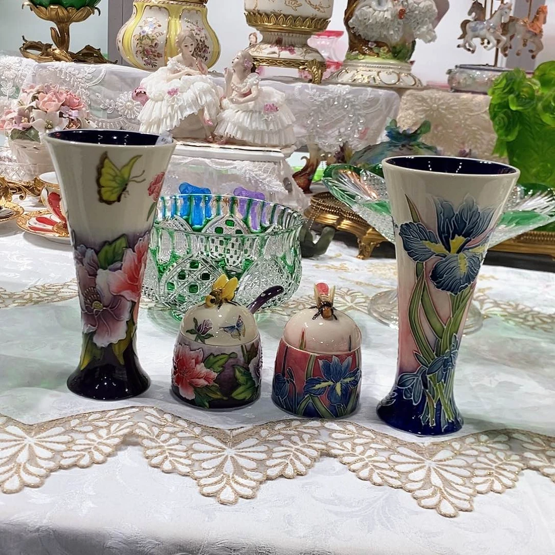 摆件手****4陶瓷➕骨瓷花瓶2糖罐2共四件