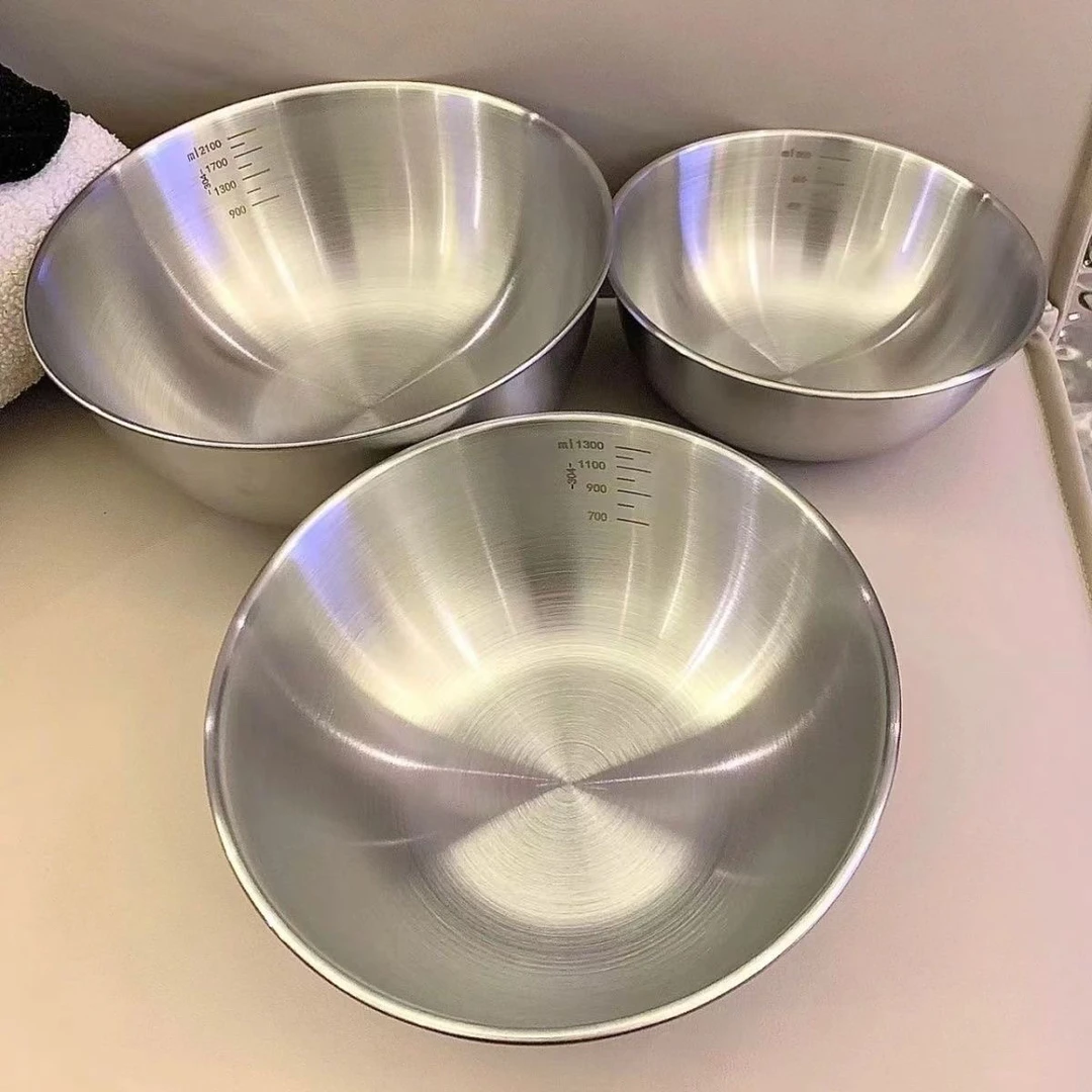 【拍一发三】不锈钢料理盆碗打蛋沙拉凉拌水果泡面煮面和面盆家用盆