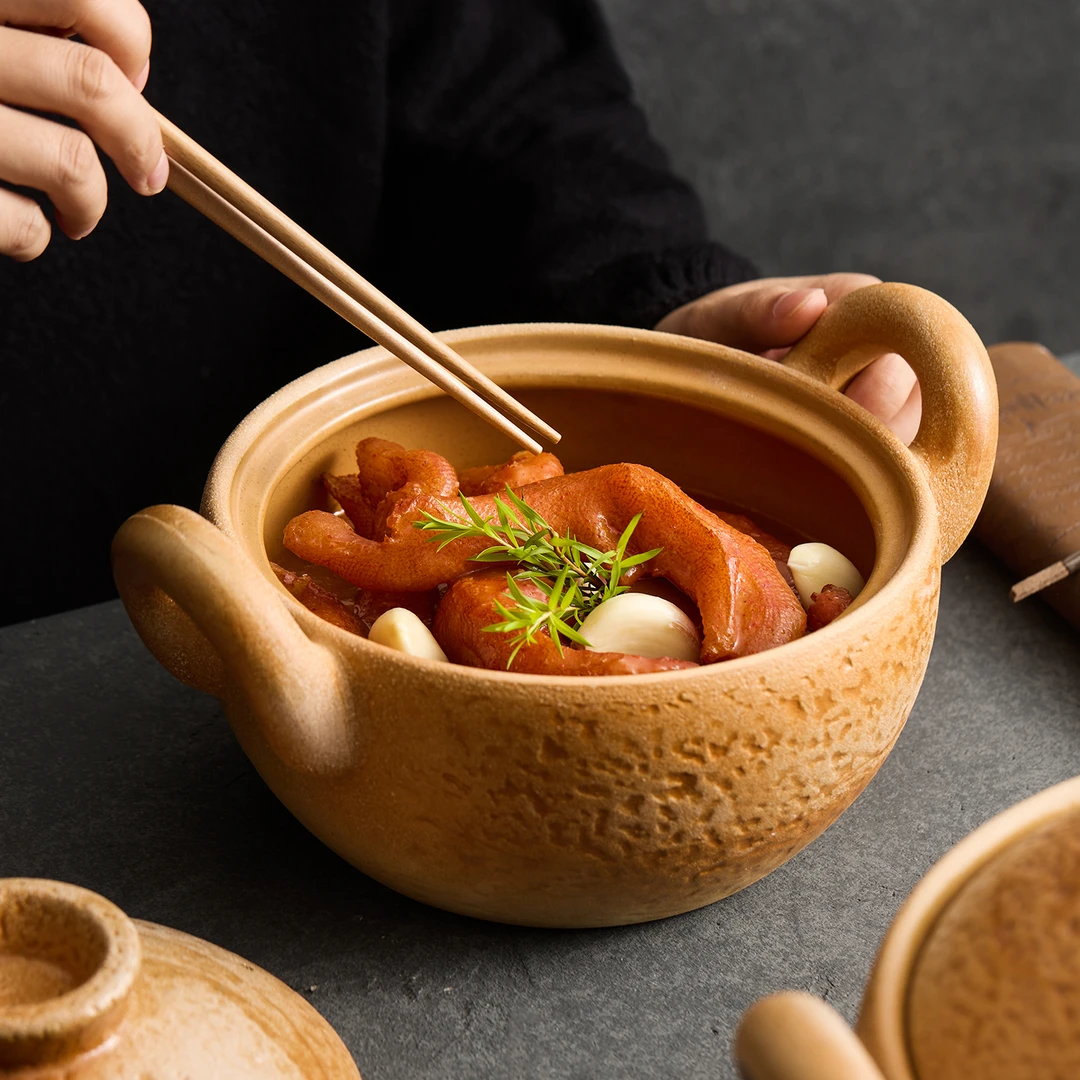 德化砂锅2025新款明火直烧耐高温干烧不裂家用的陶瓷炖菜锅煲汤锅