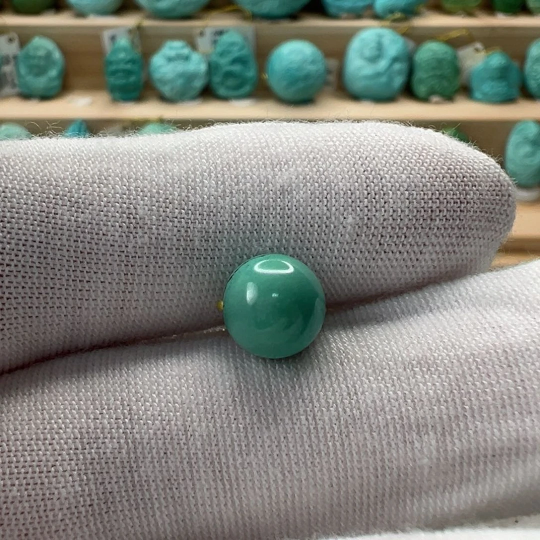 未镶嵌绿松石圆珠8mm