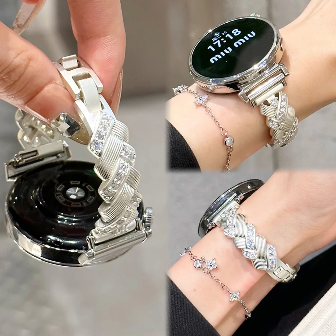 适用华为gt5手表gt4pro表带新款女士watch4手表带gt2夏天表链高级