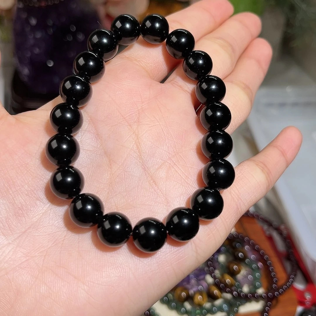 水晶手串未镶嵌a*.792黑耀石