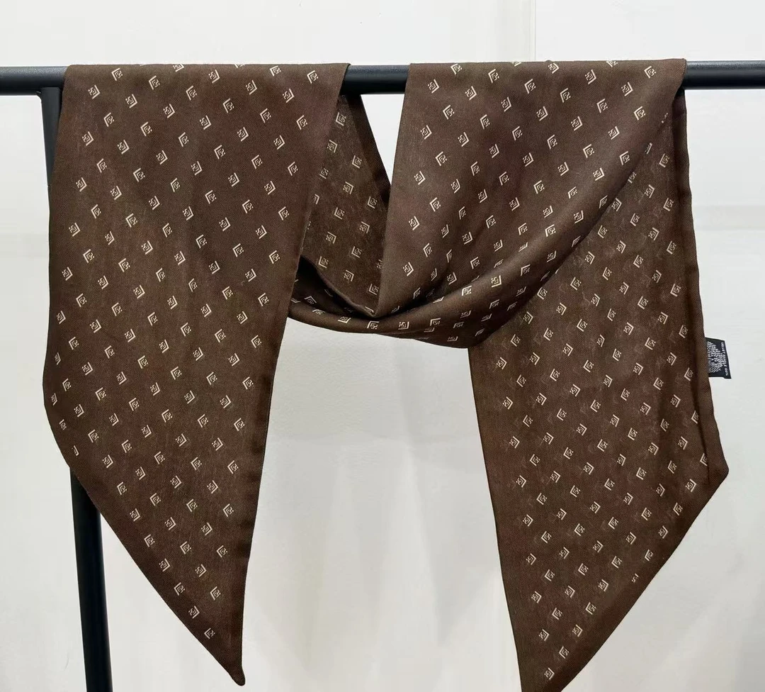 P13【咖啡豆】新款双层棉质145*20左右精致小飘带