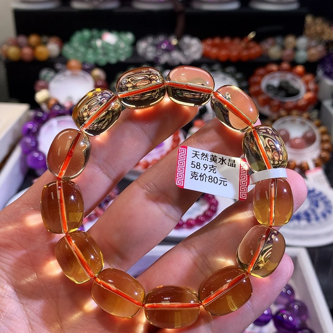 水晶未镶嵌手链 桶珠