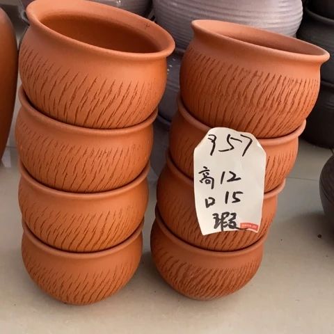 粗陶红陶花盆957