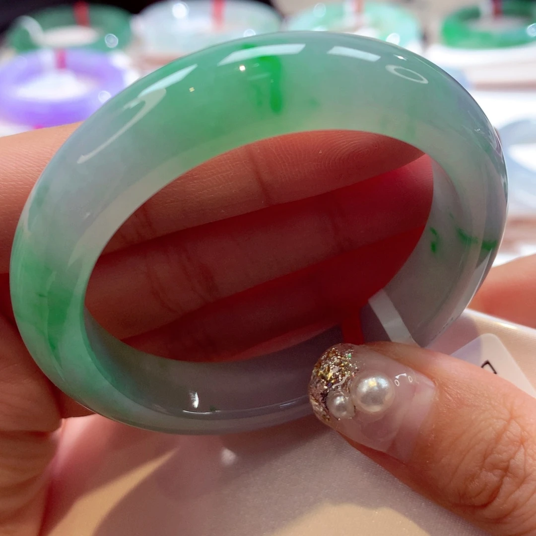 未镶嵌手镯翡翠43号正圈77