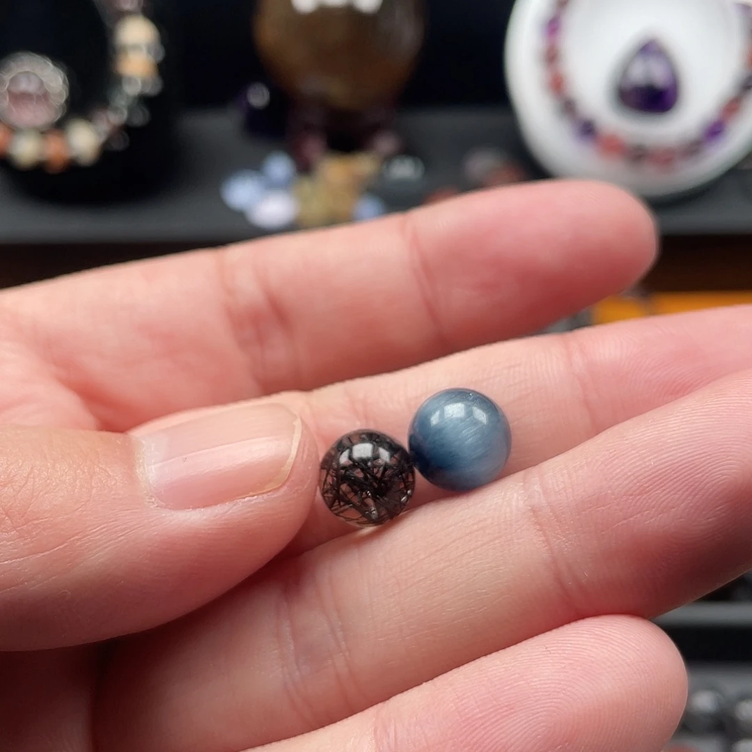 水晶蓝兔毛吊坠未镶嵌小*！