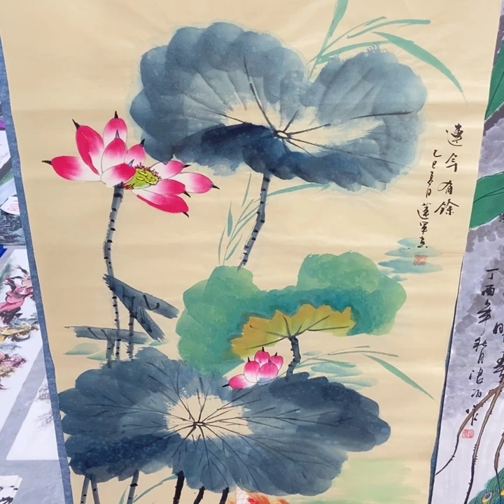枕书斋画廊的直播间