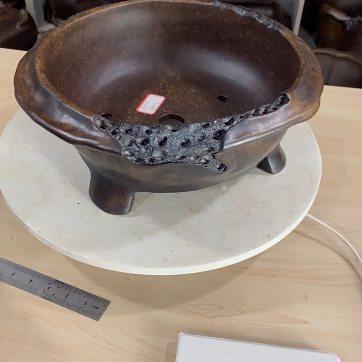红陶喜****?杨冬益紫砂花盆