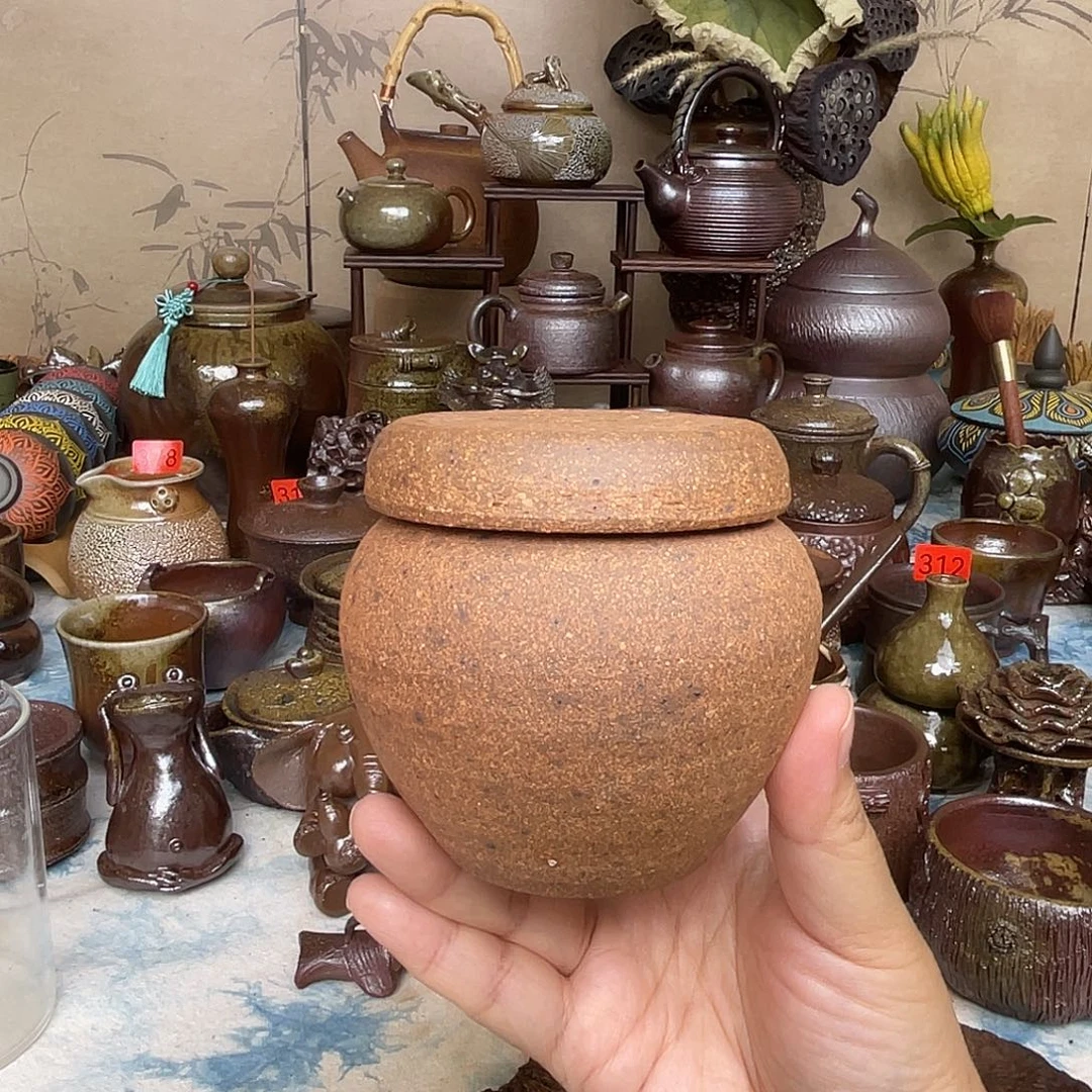 装盐巴土陶小罐储物罐