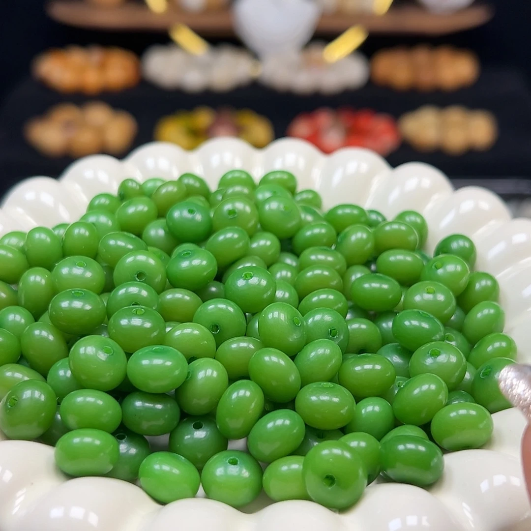 手串菩提根/象牙果卡11翠绿算盘110颗