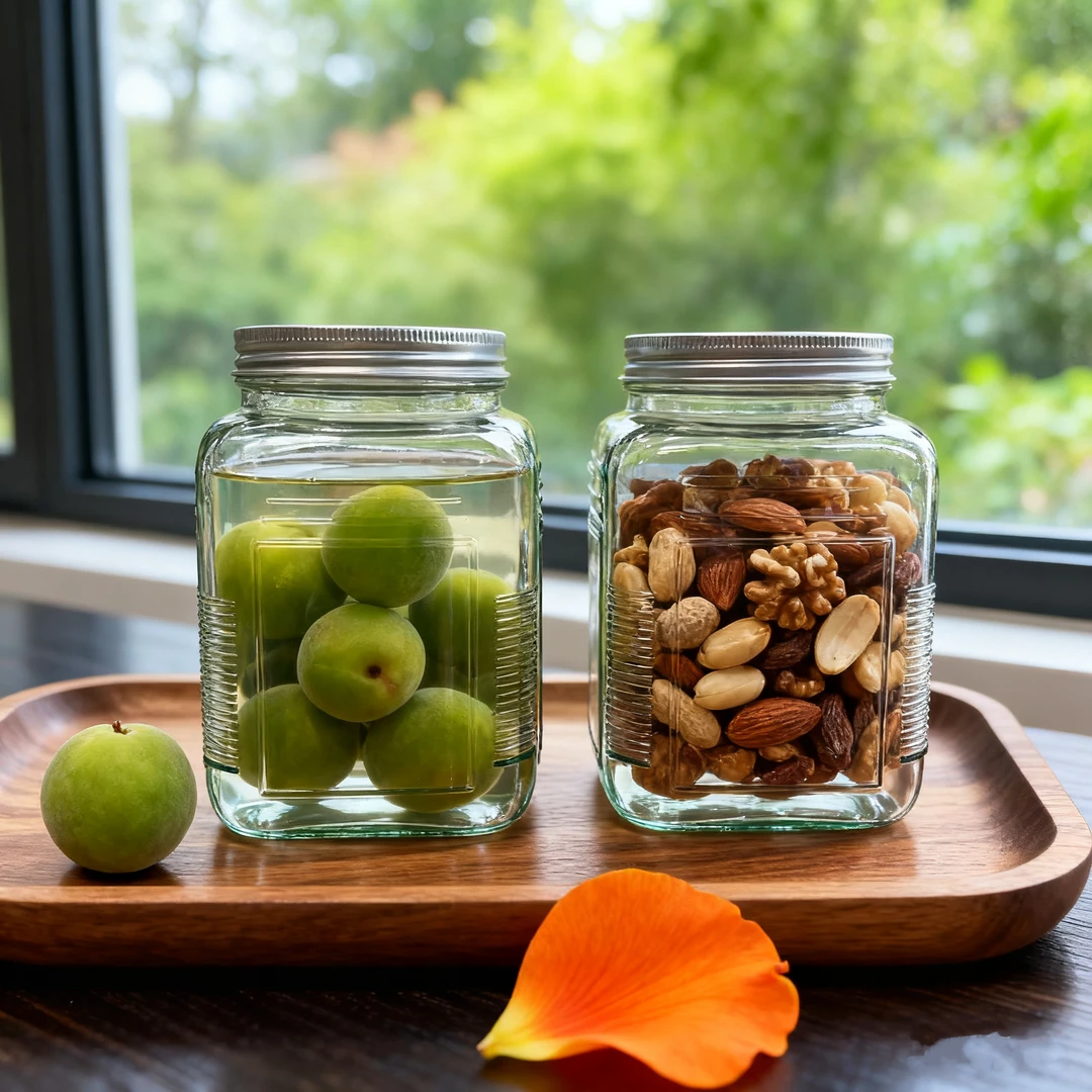 【1100ml两只装】无铅玻璃密封罐泡菜坛腌萝卜辣椒五谷杂粮糖果罐