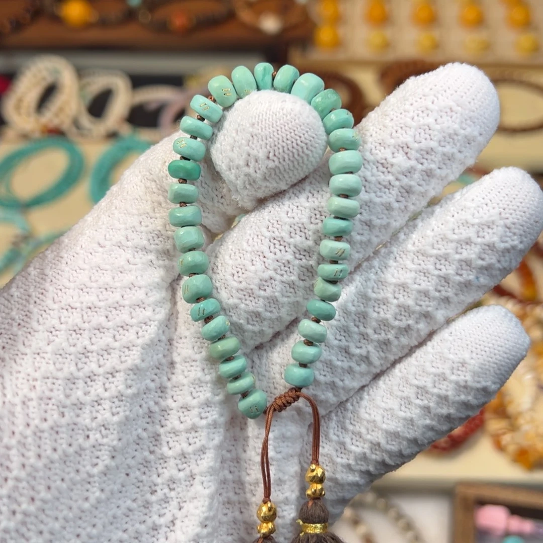 绿松石未镶嵌手链绿松石随型手串