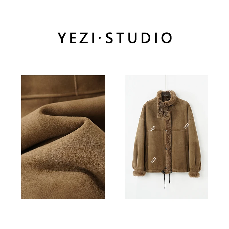 【安德烈女孩】法国進口原生态美利奴皮毛一体外套25330038