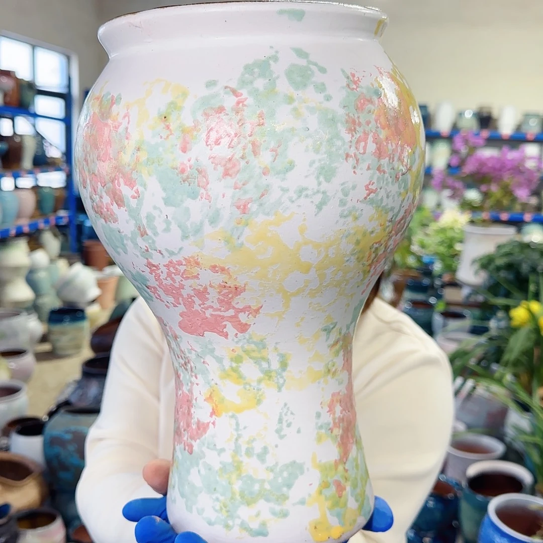 紫砂花盆高32口17