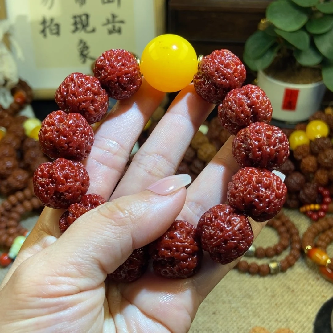 金刚菩提手串205玉化黄