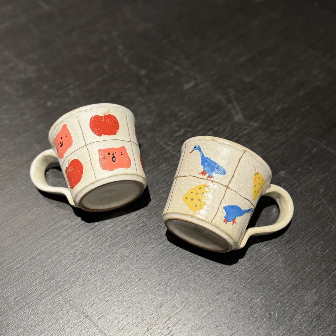 【绘物陶杯】创意复古可爱卡通杯咖啡杯茶杯马克杯