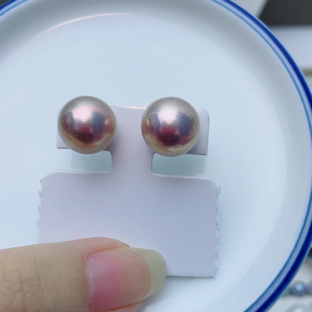 耳饰银S925镶嵌淡水珍珠w62