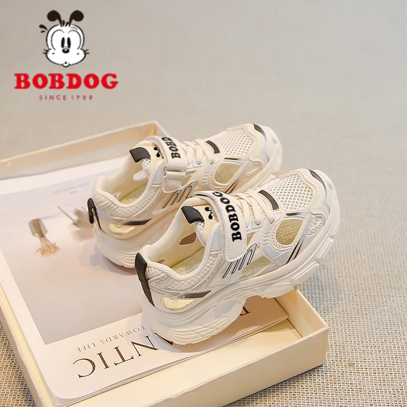 巴布豆儿童网鞋2025夏季新款男童运动凉鞋女童镂空透气老爹鞋女孩