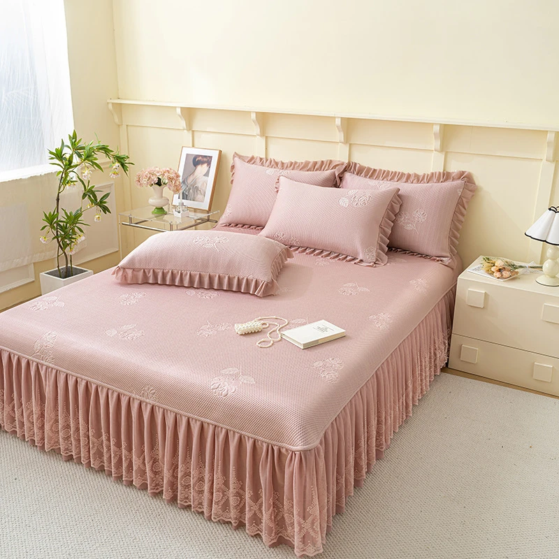 栀子花凉席 100%乙纶 全凉感凉席冰凉丝滑 夏天软凉席 可机洗