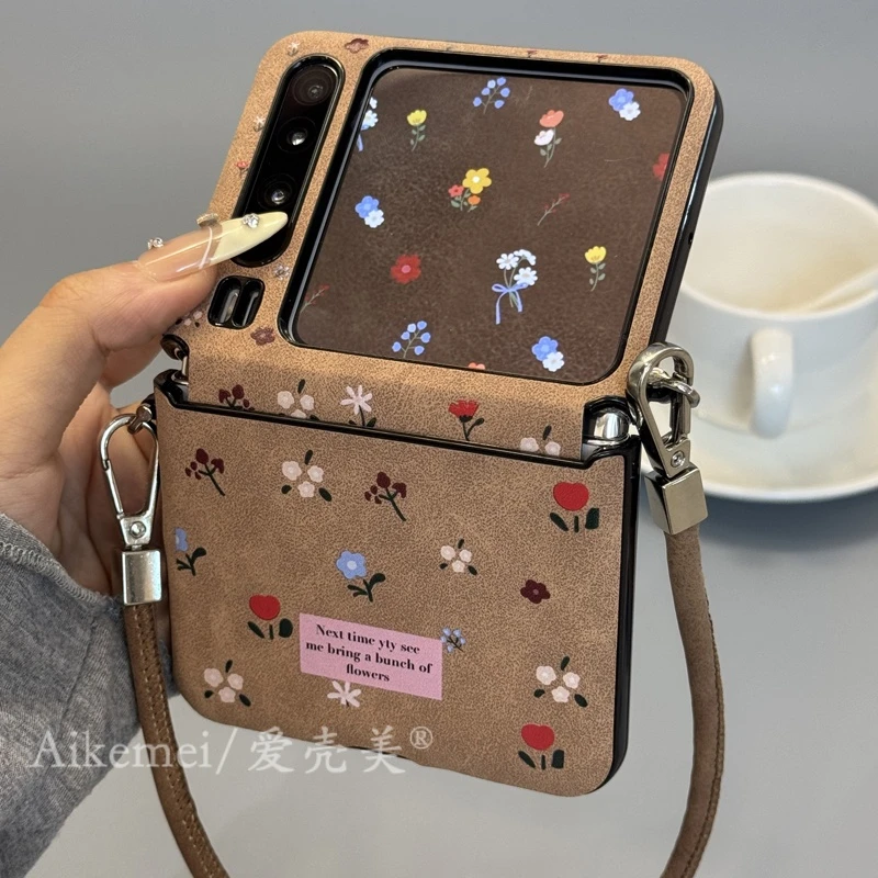 适用华为purax折叠屏手机保护壳pocket2复古风彩色小碎花小米MIXF