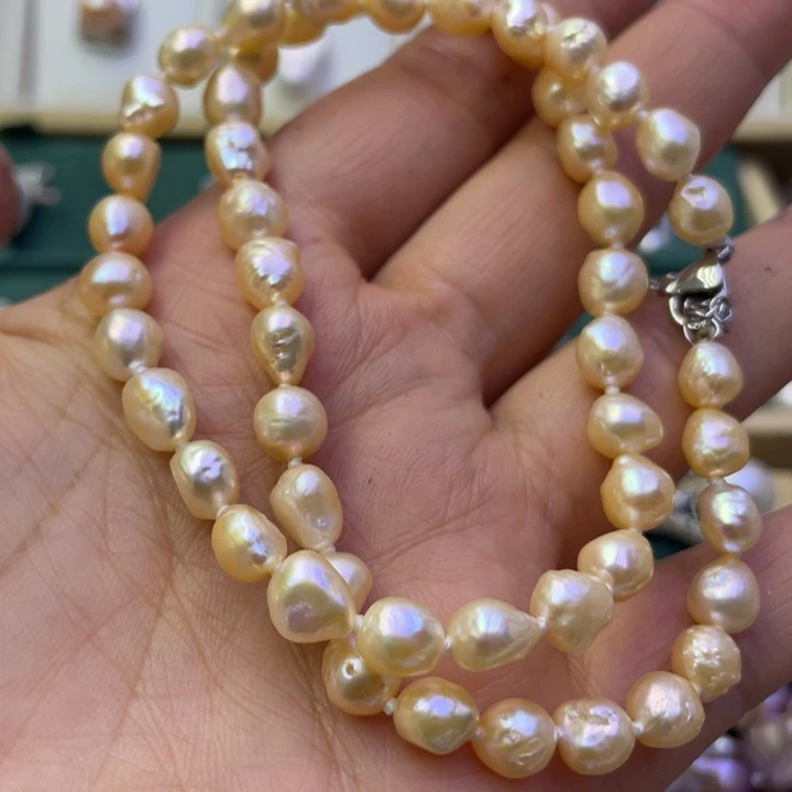 淡水珍珠项链合金