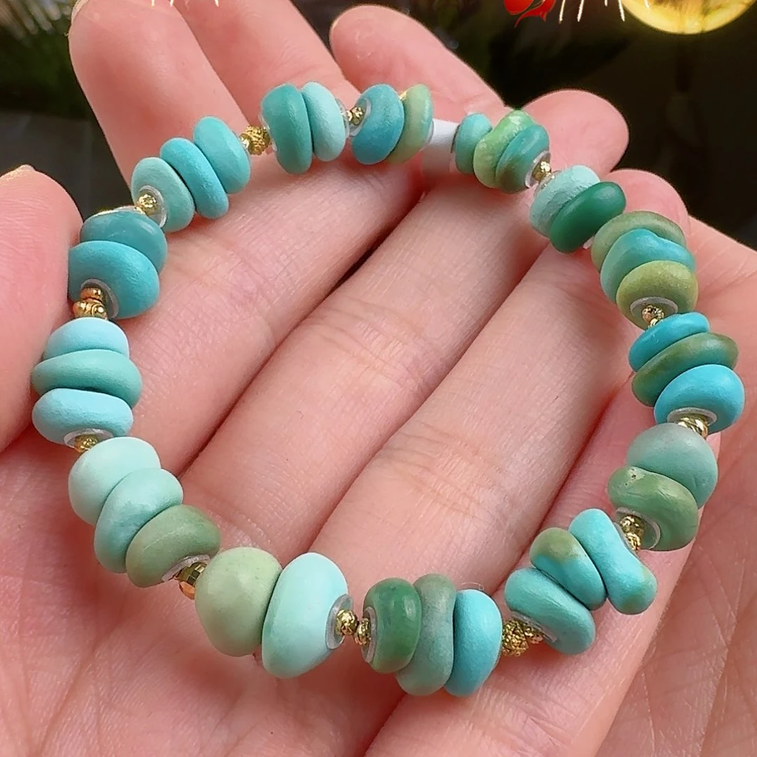 绿松石珠宝奇石18K金镶嵌