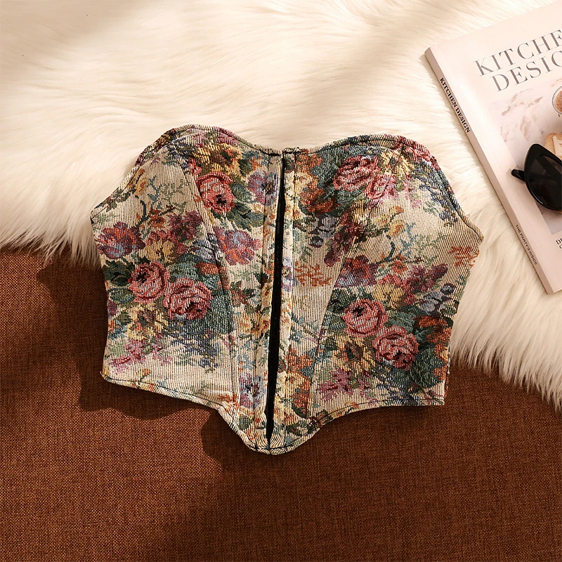 法式复古刺绣吊带背心女2025新款秋冬内搭性感美背收腰打底上衣