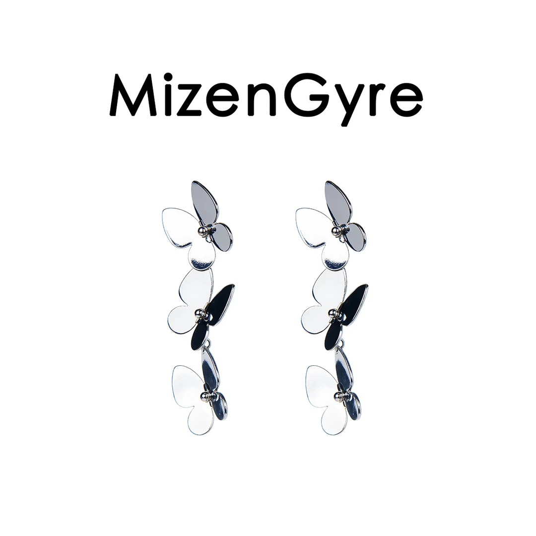 铜合金耳饰 MizenGyre小众设计蝴蝶流苏耳环不规则个性耳饰