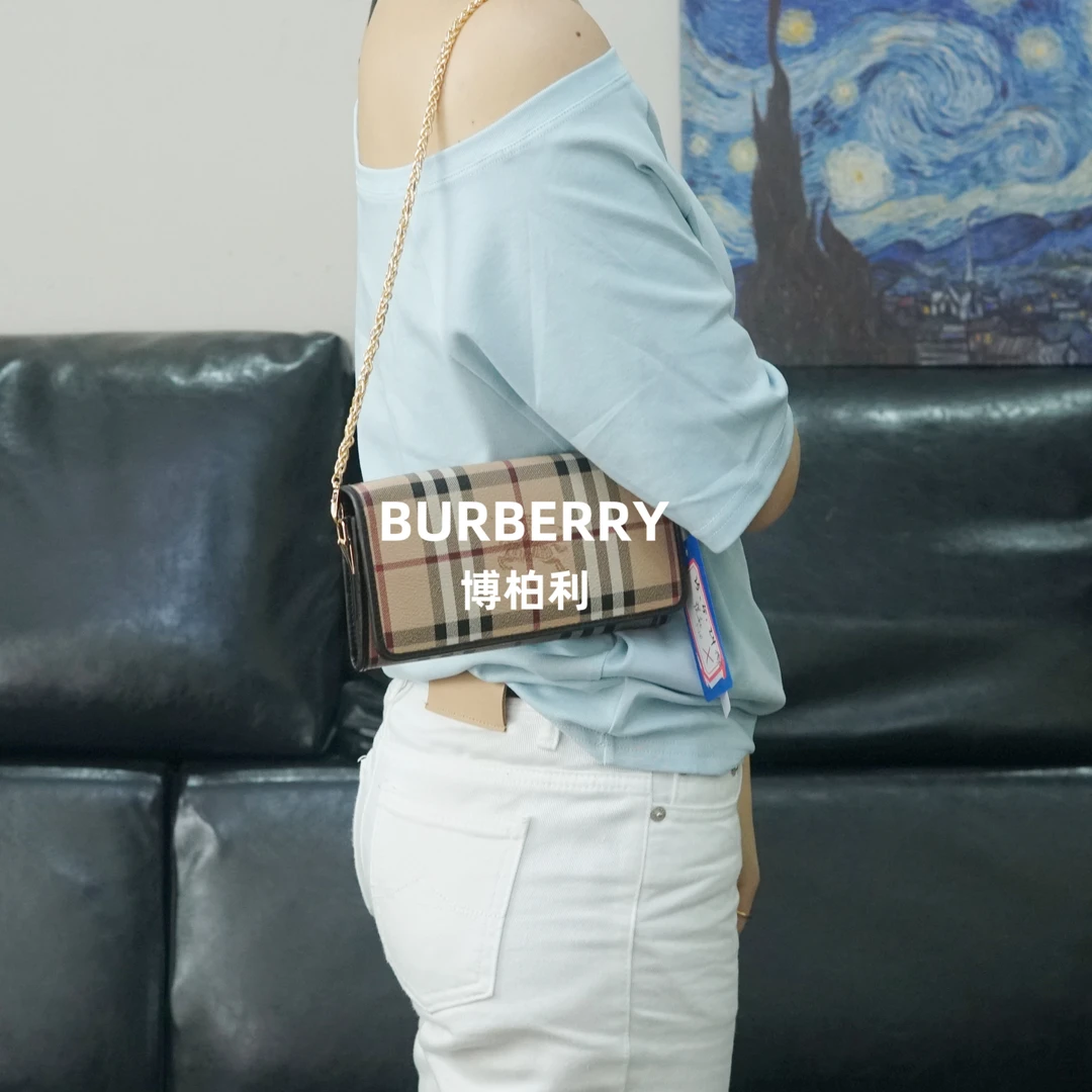 95新 BURBERRY/博柏利 战马格纹钱包/ZH05323095/3095