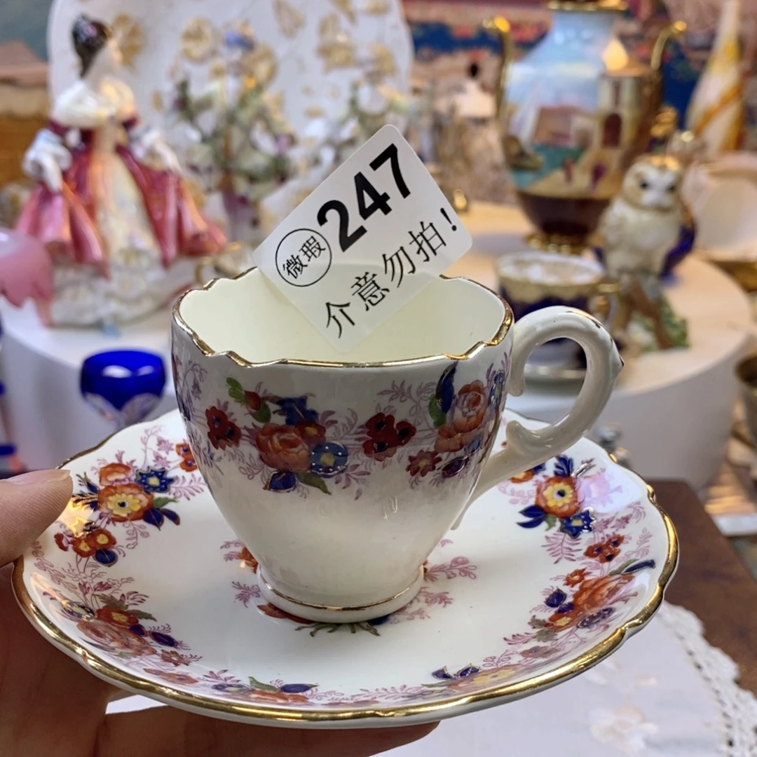 骨瓷手绘瓷器欧瓷咖啡杯水晶杯