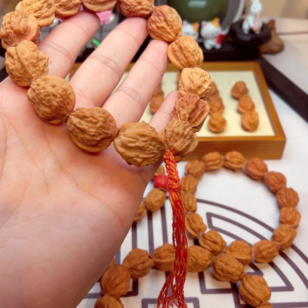 文玩核桃手串蛤蟆头原色