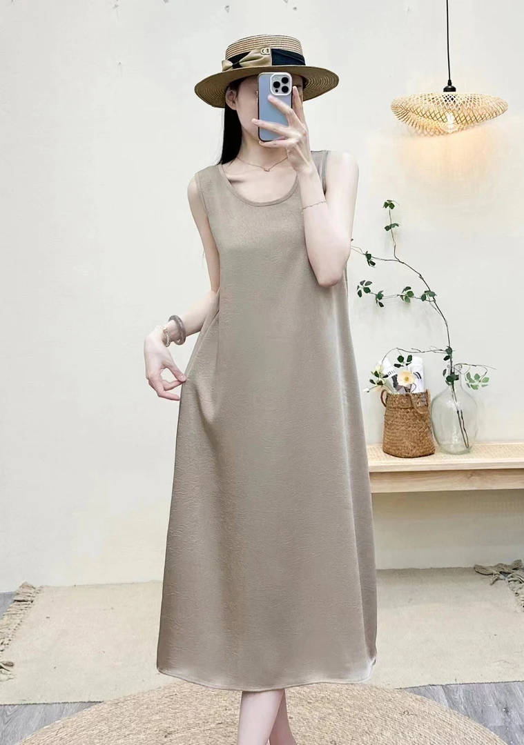 2025新款宽松连衣裙无袖