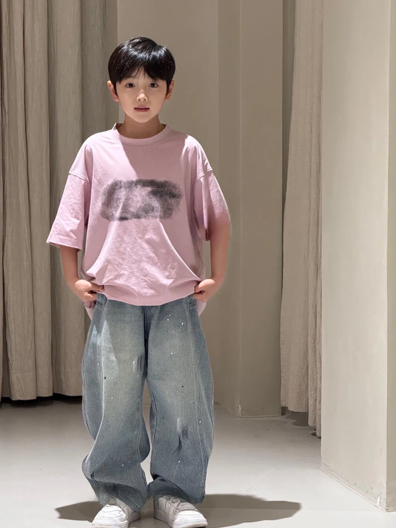 馨艺童品56001男童女童秋款牛仔弯刀裤牛仔裤