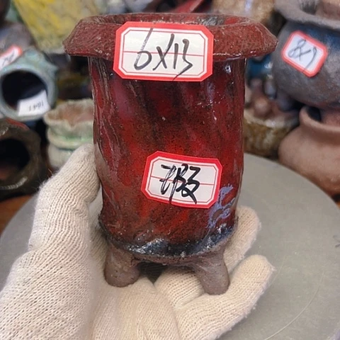 粗陶花盆手工花盆制作就这样