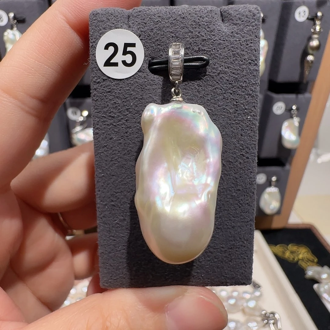 颈饰银S925镶嵌淡水珍珠