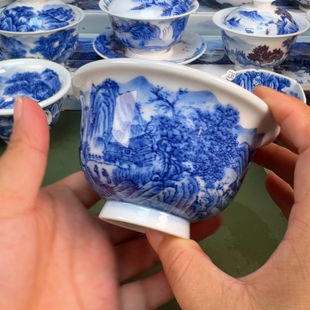 景德镇纯手绘茶具圆圆252
